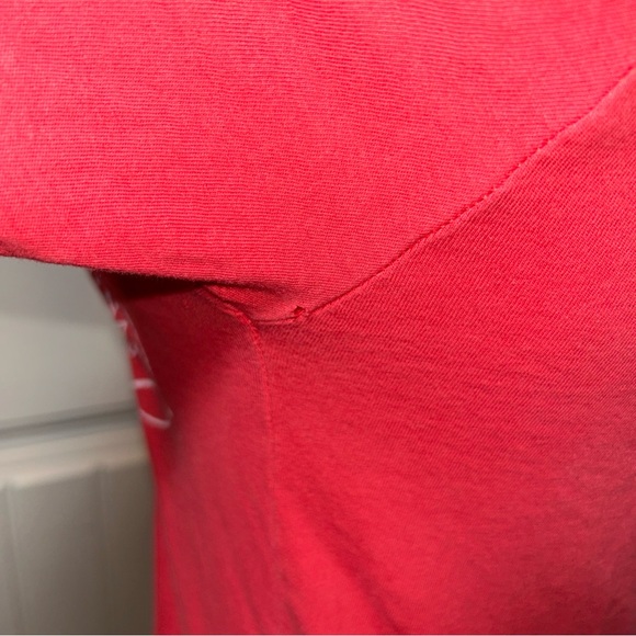 Coca Cola Classic Catch The Wave Crop Tshirt Raw Hem Sz Small Red Coke Vintage - Picture 7 of 8